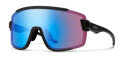 Smith Wildcat Matte Black / ChromaPop Low Light Rose Blue Mirror (00399G0) Sunglasses - Color Image